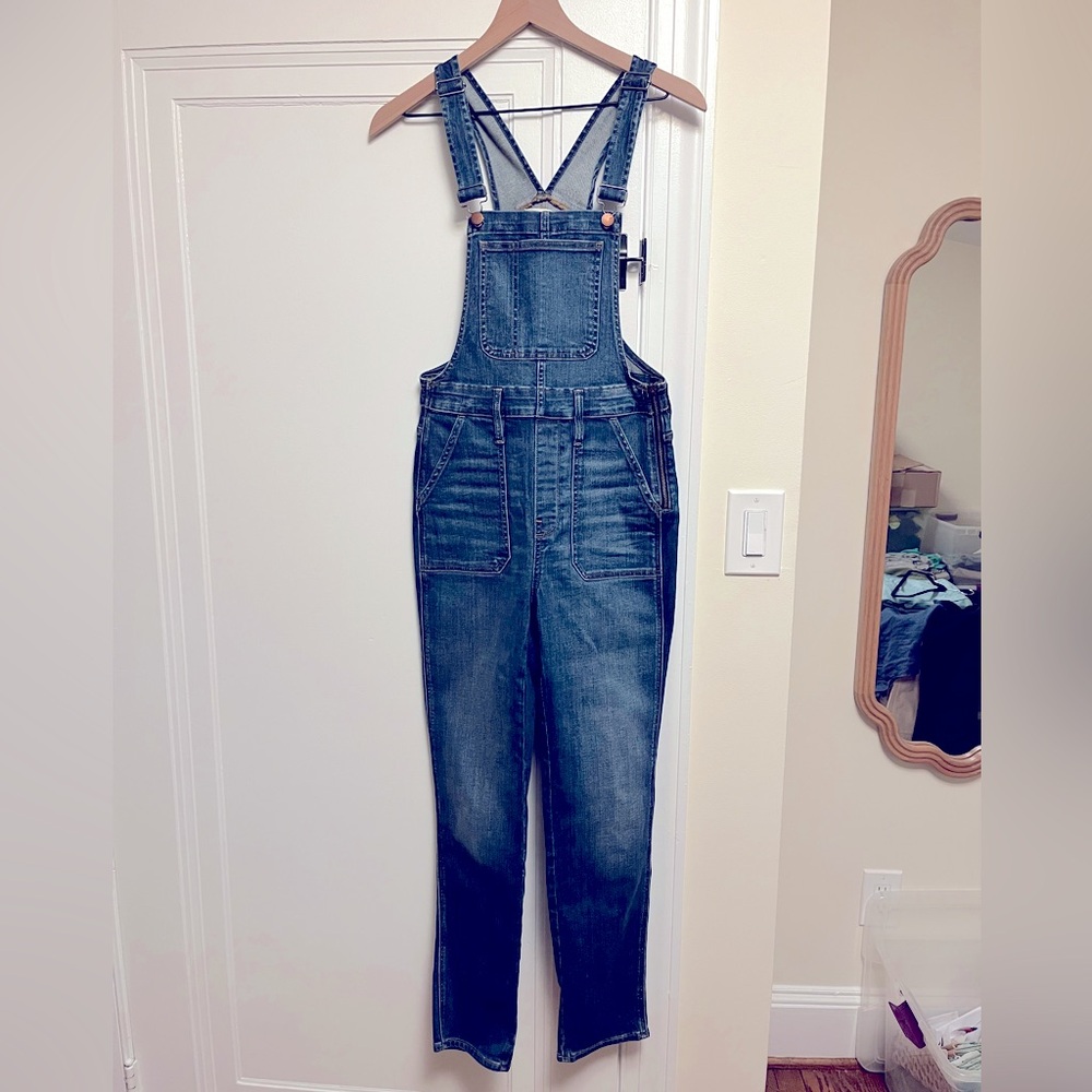Madewell Overalls Straight Skinny Denim Sz S